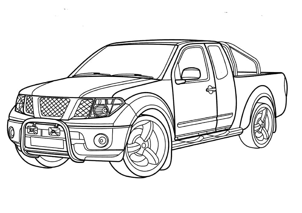 Desenho deCaminhonete Nissan Navara para colorir