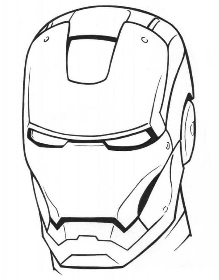 Desenho deCapacete de Homem de Ferro para colorir