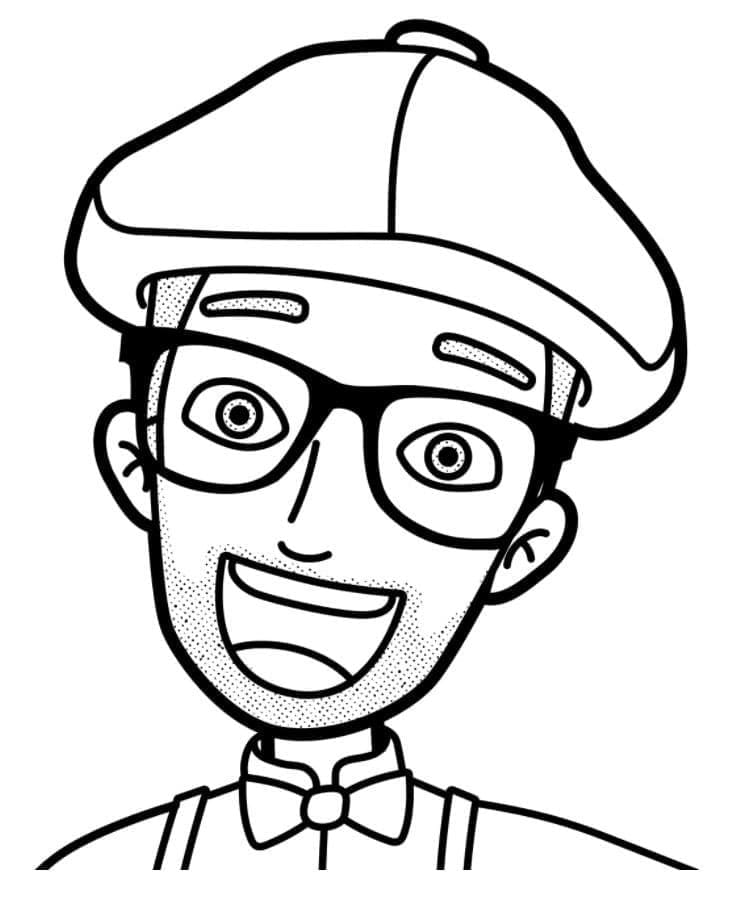 Desenho deCara de Blippi para colorir