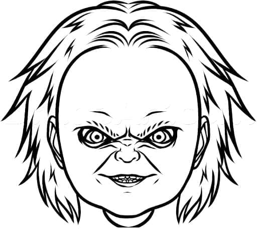 Desenho deCara de Chucky para colorir