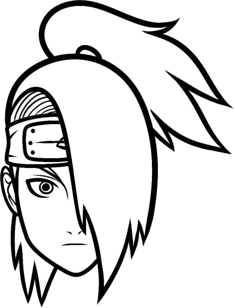 Desenho deCara de Deidara para colorir