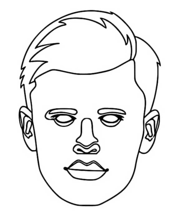 Desenho deCara de Erling Haaland para colorir