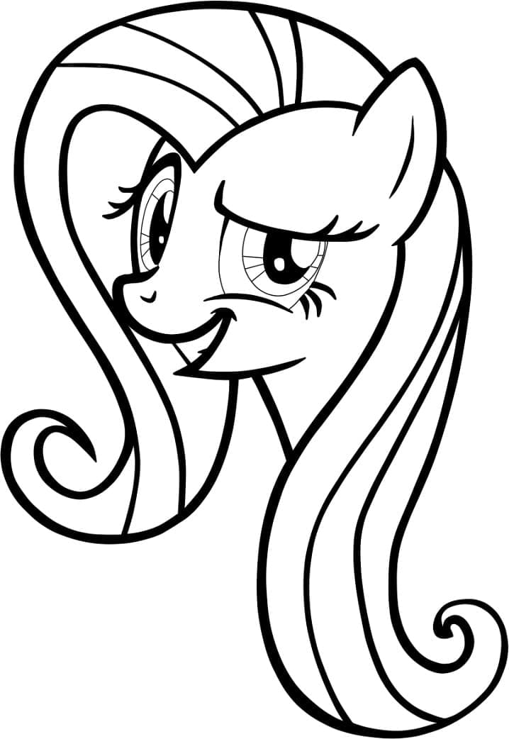 Desenho deCara de Fluttershy para colorir