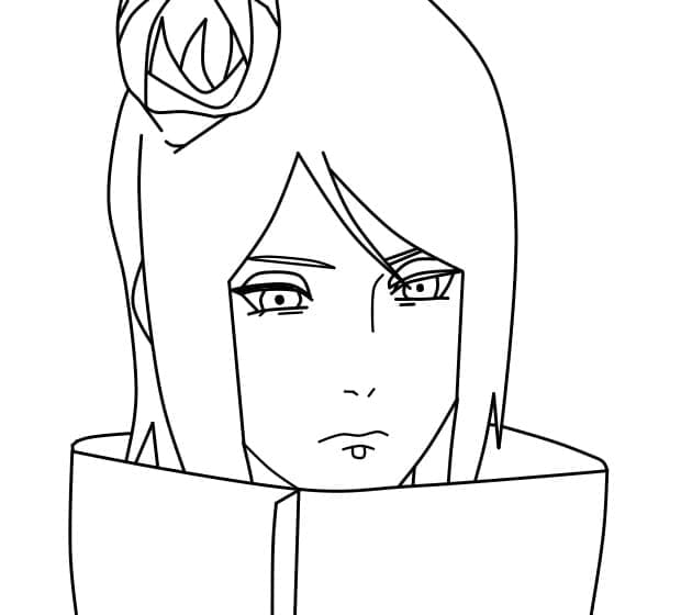 Desenho deCara de Konan para colorir