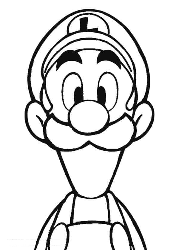 Desenho deCara de Luigi para colorir