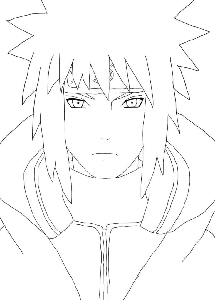 Desenho deCara de Minato para colorir