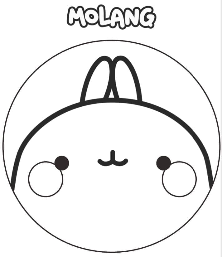 Desenho deCara de Molang para colorir