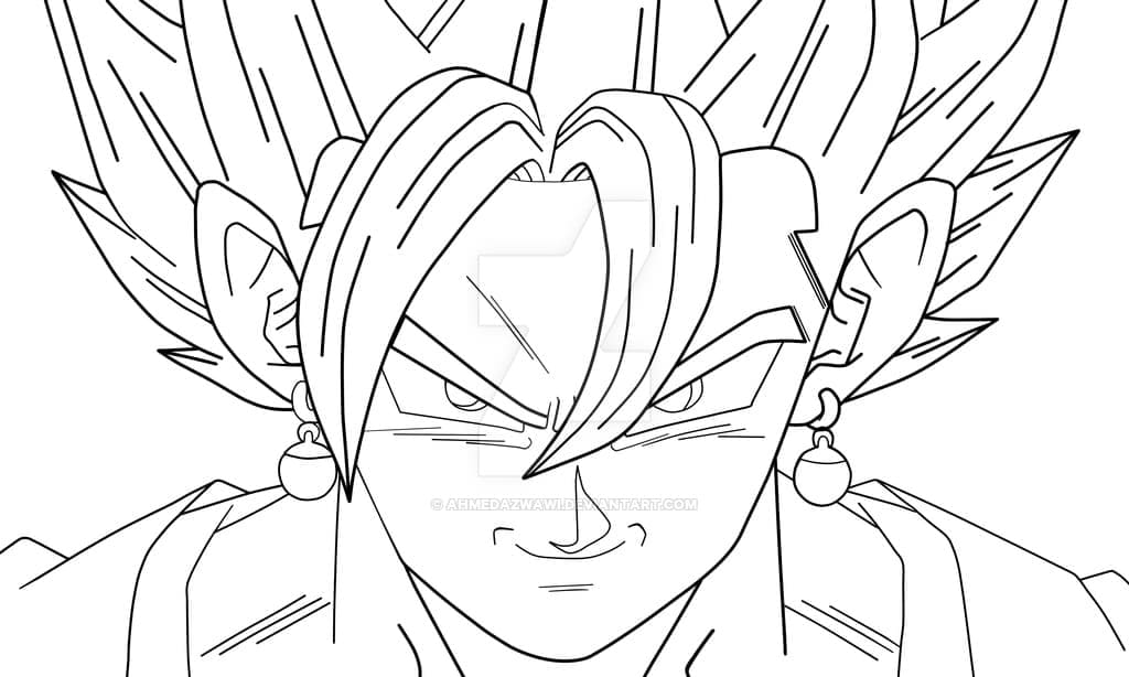 Desenho deCara de Vegetto para colorir