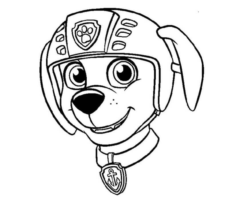 Desenho deCara de Zuma Patrulha Canina para colorir