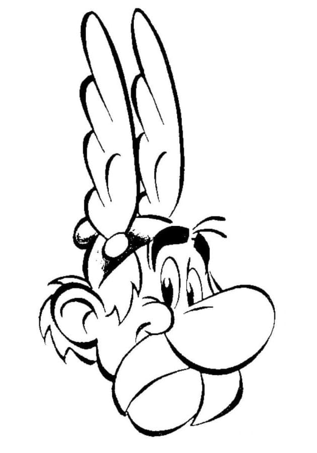 Desenho deCara do Asterix para colorir