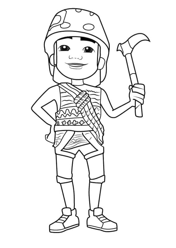 Desenho deCarlos de Subway Surfers para colorir