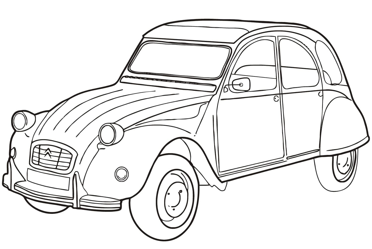 Desenho deCarro Citroen 2CV para colorir