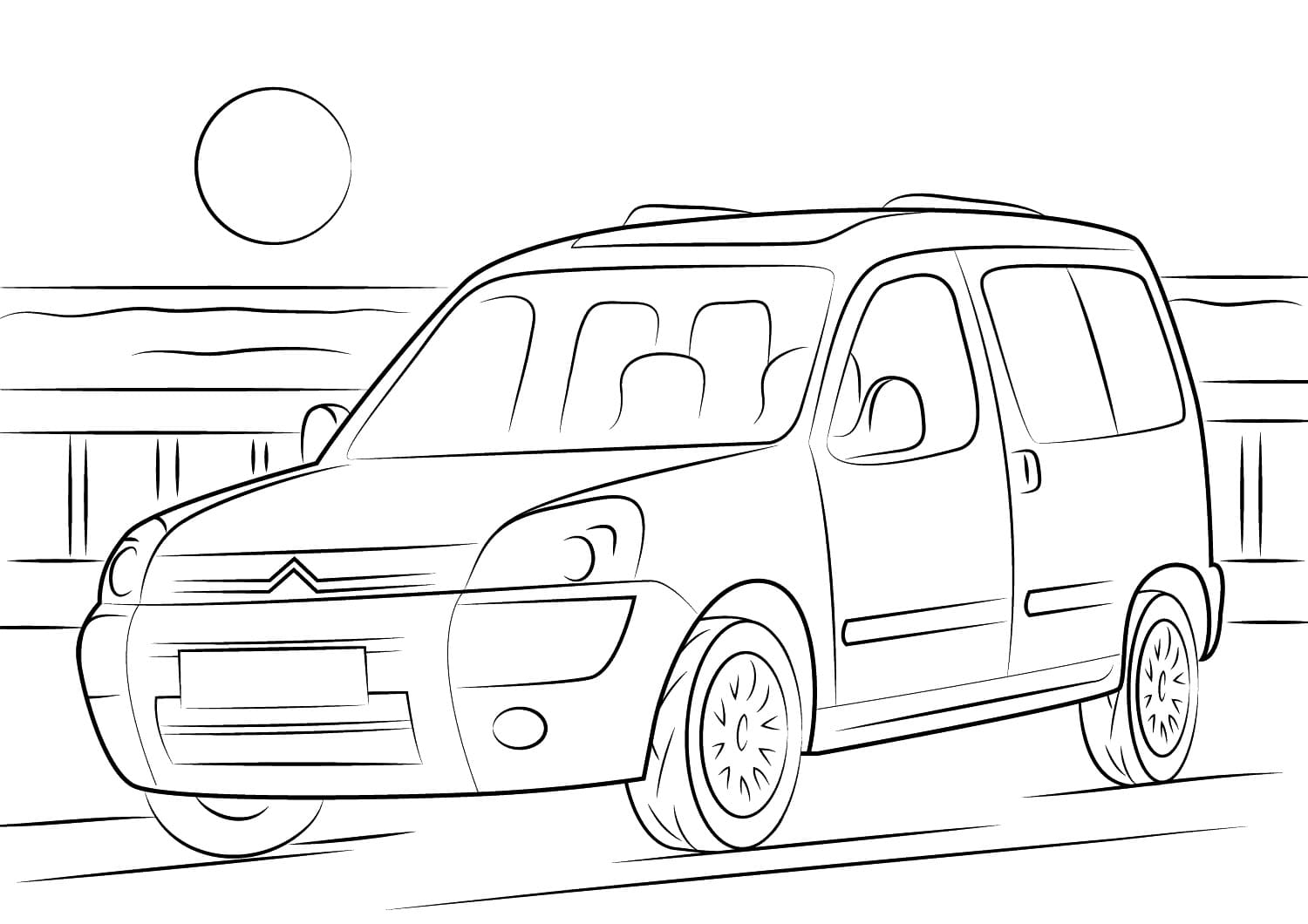 Desenho deCarro Citroen Berlingo para colorir