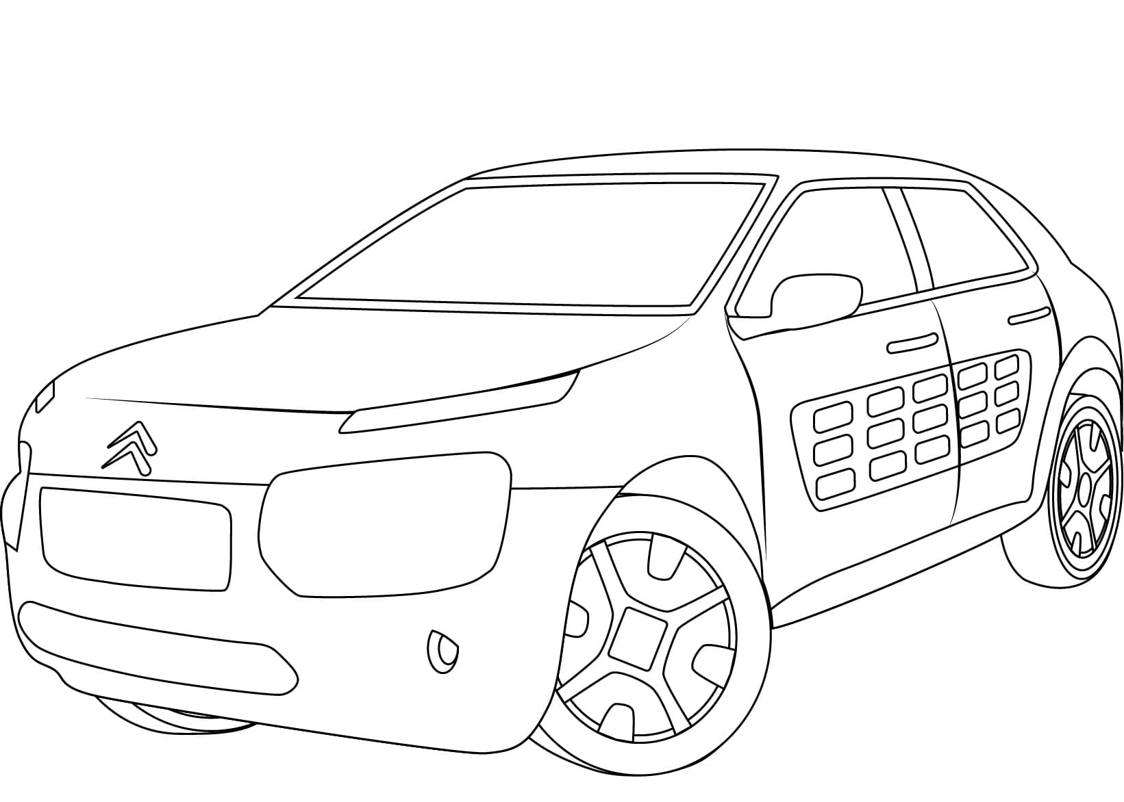 Desenho deCarro Citroen C4 Cactus para colorir