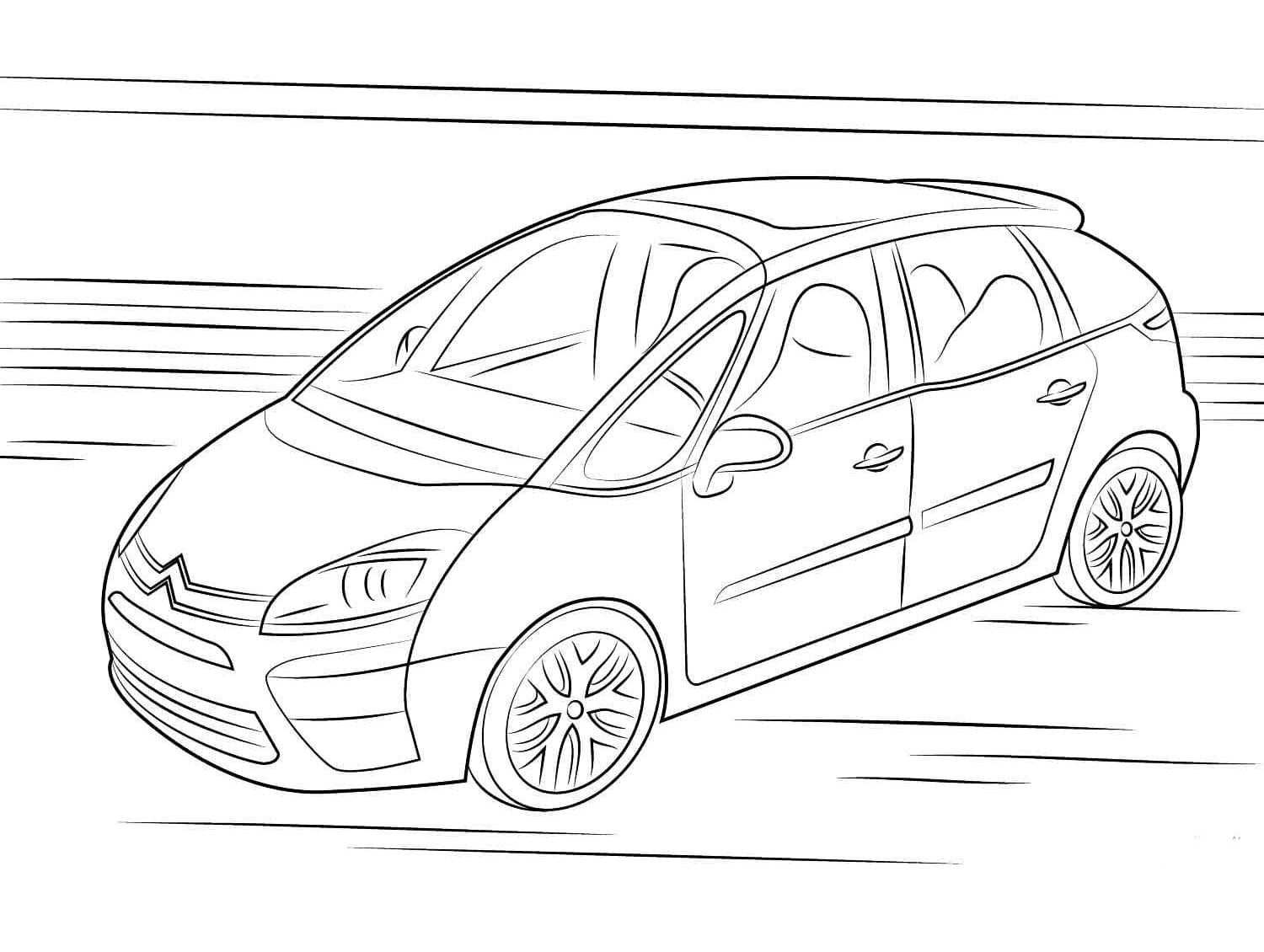 Desenho deCarro Citroen C4 Picasso para colorir