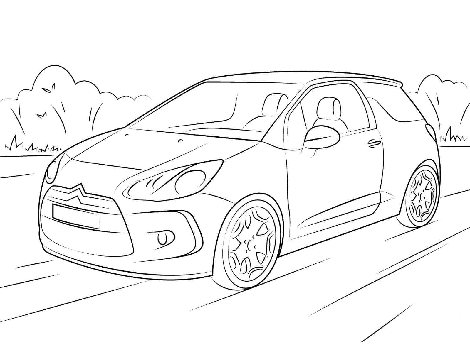 Desenho deCarro Citroen DS3 para colorir