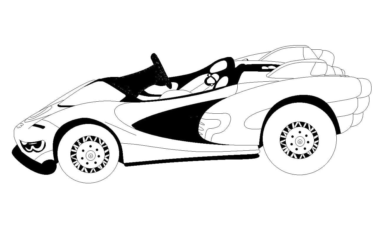 Desenho de Carro Rápido para colorir