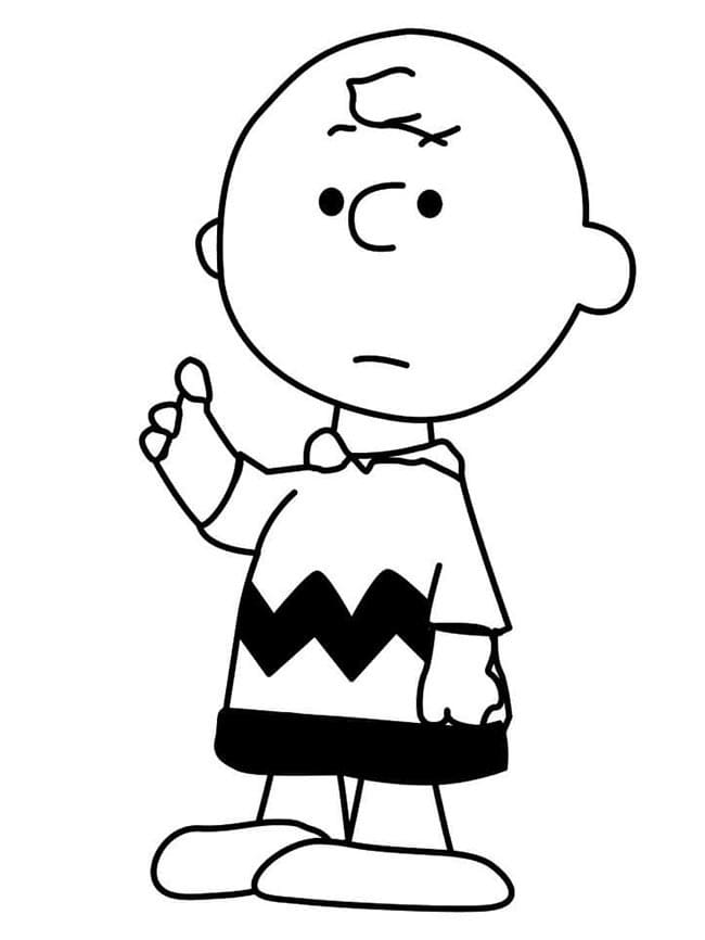 Desenho deCharlie Brown Curioso para colorir