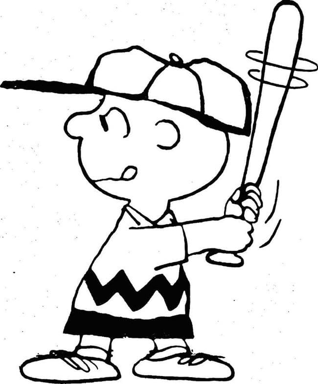 Desenho deCharlie Brown Jogando Basquete para colorir