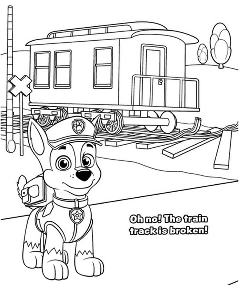 Desenho deChase Patrulha Canina Para Crianças para colorir