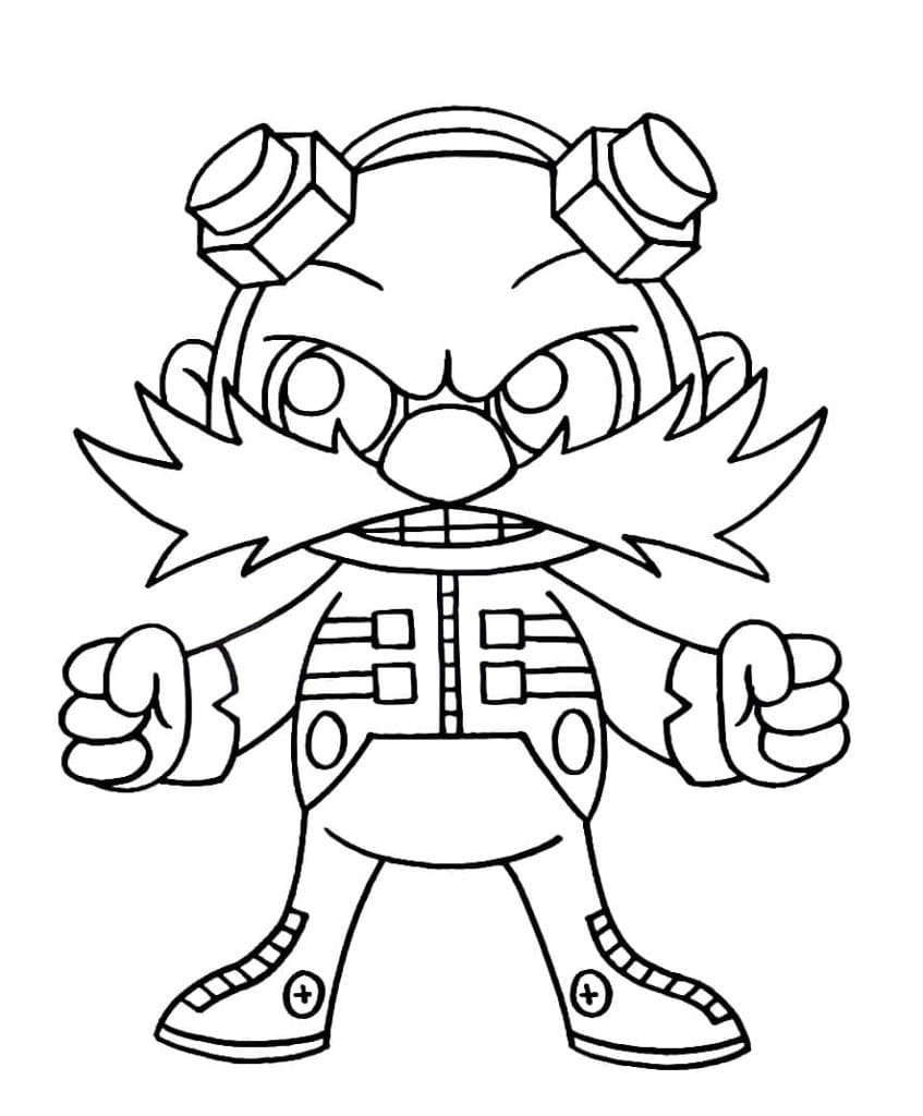 Desenho deChibi Doutor Eggman para colorir