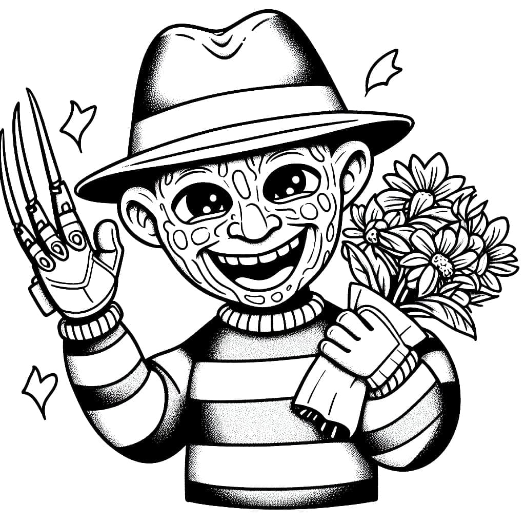 Desenho deChibi Freddy Krueger para colorir