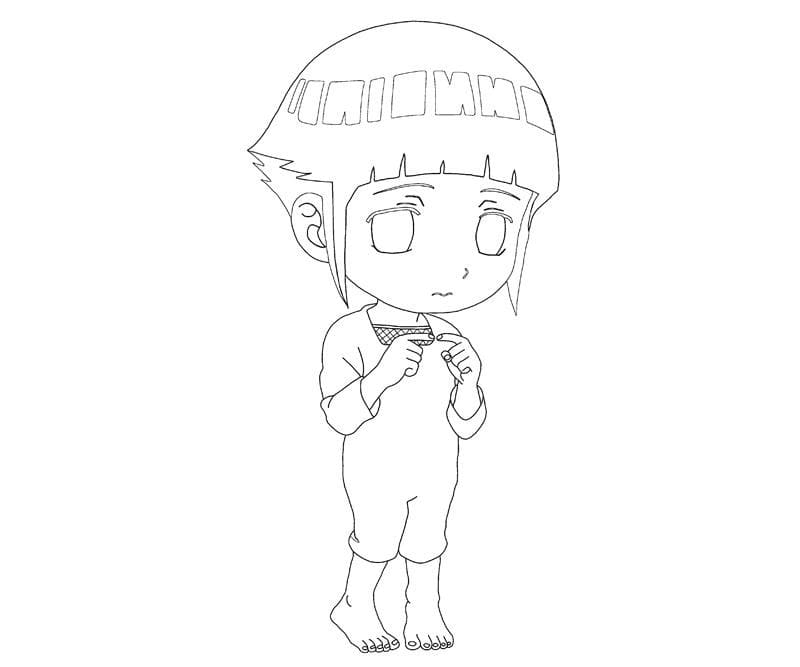 Desenho deChibi Hinata para colorir