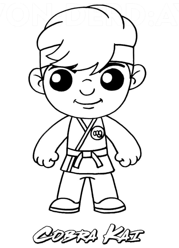 Desenho deChibi Johnny Lawrence para colorir