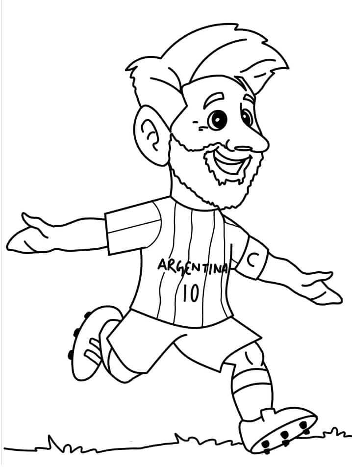 Desenho deChibi Lionel Messi para colorir