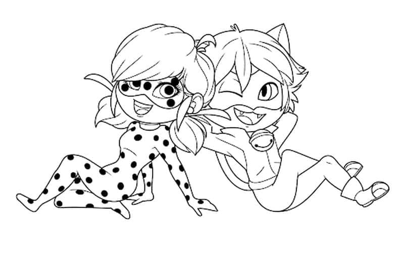 Desenho deChibi Miraculous para colorir