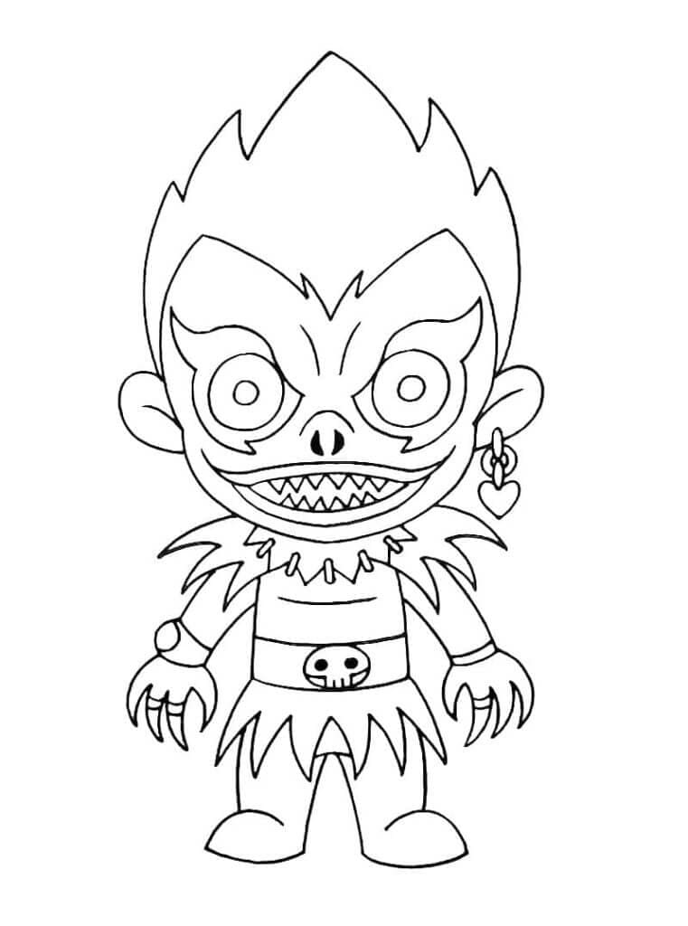 Desenho deChibi Ryuk para colorir