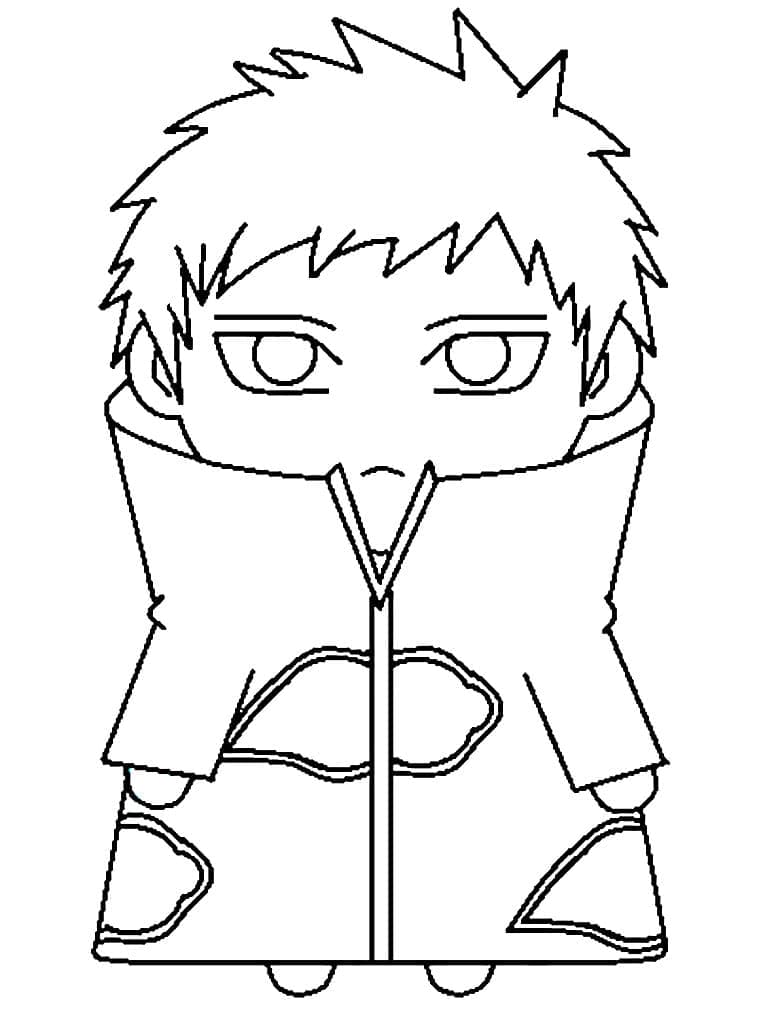 Desenho deChibi Sasori para colorir