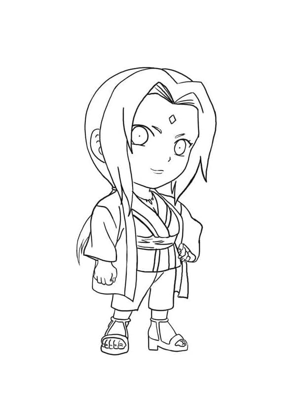 Desenho deChibi Tsunade para colorir