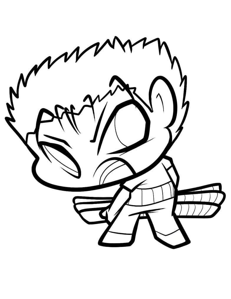 Desenho deChibi Zoro para colorir