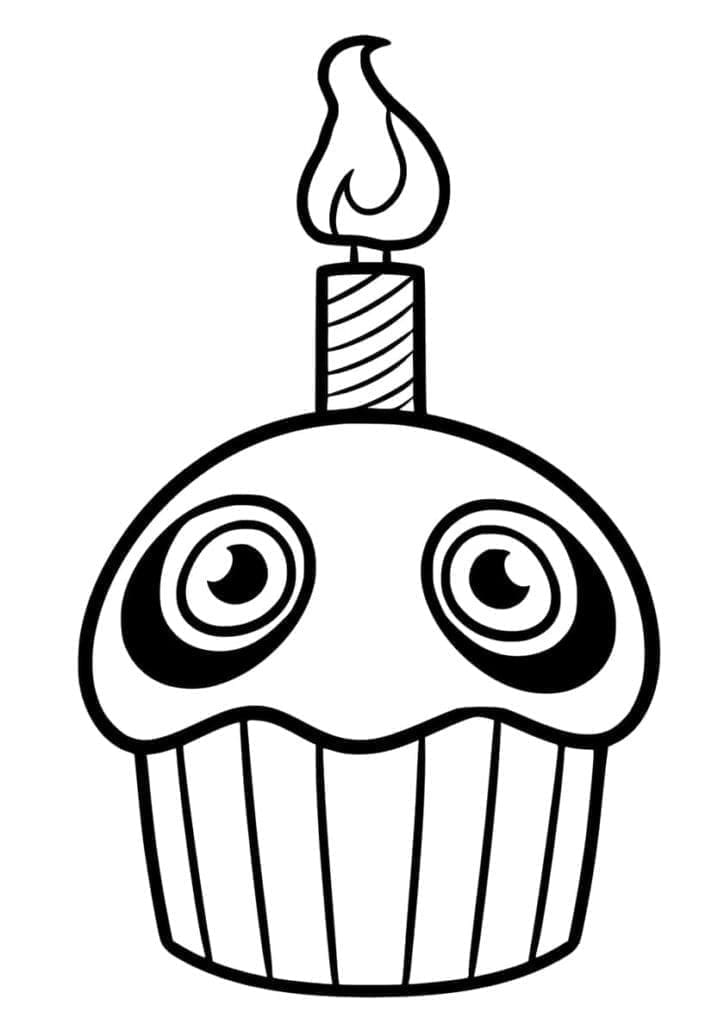 Desenho deChica Cupcake de Animatronics FNAF para colorir