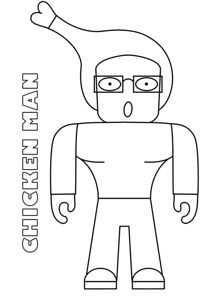 Desenho deChicken Man de Roblox para colorir