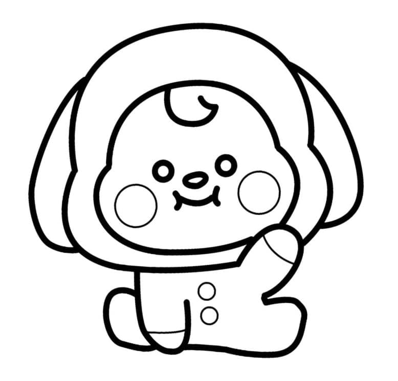 Desenho deChimmy BT21 para colorir