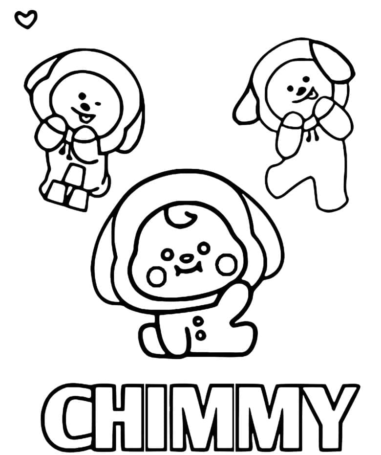 Desenho deChimmy de BT21 para colorir