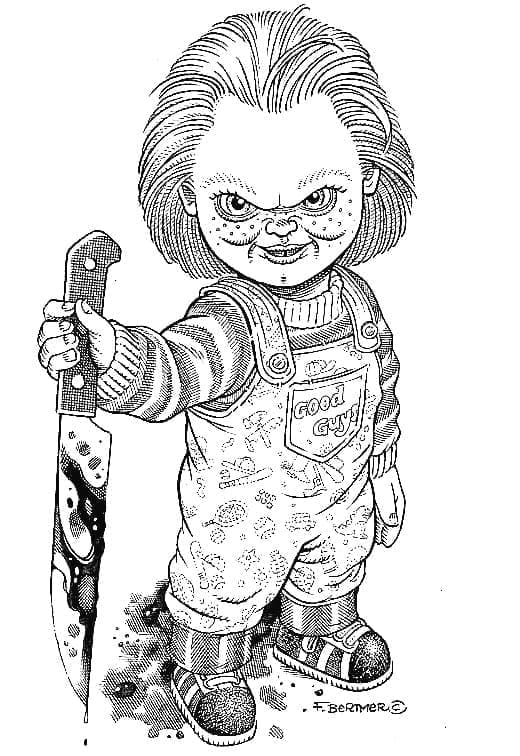 Desenho deChucky 2 para colorir