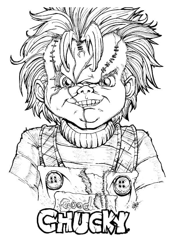 Desenho deChucky Sorridente para colorir