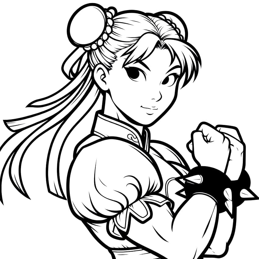 Desenho deChun Li Grátis para colorir