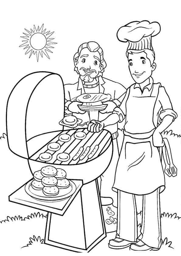 Desenho deChurrasco Imprimível para colorir