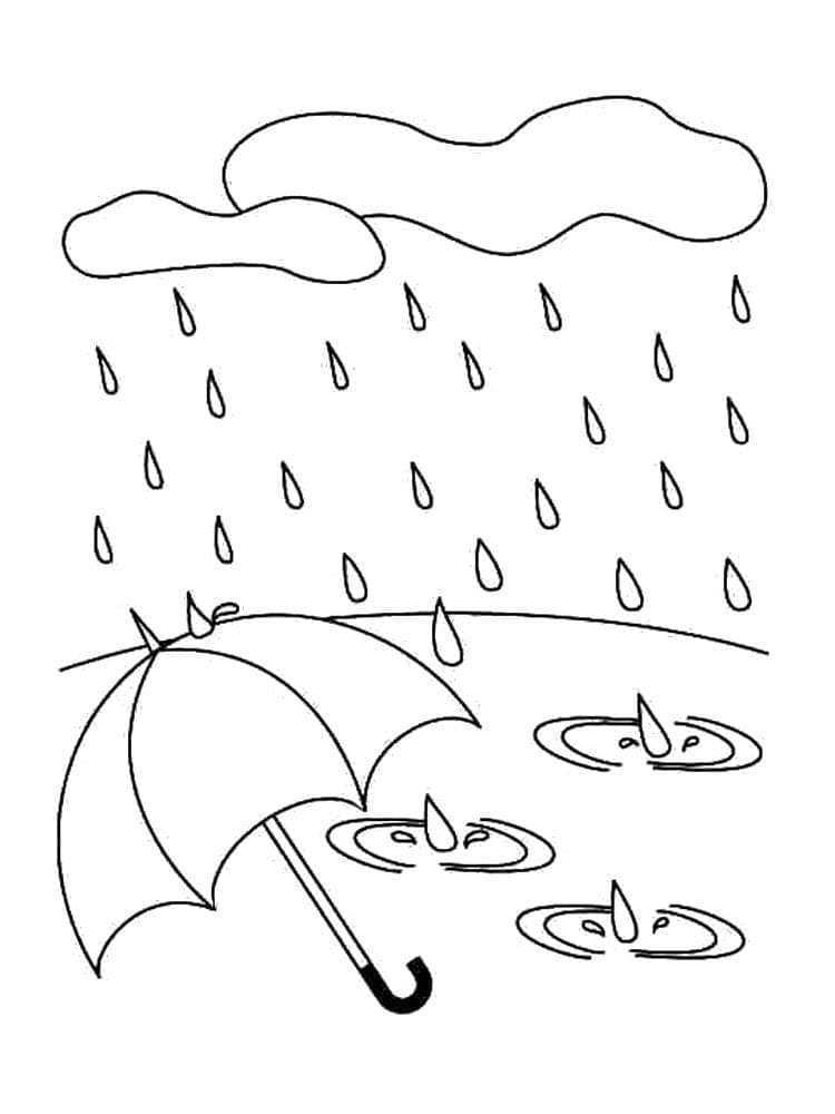 Desenhos de Chuva para colorir