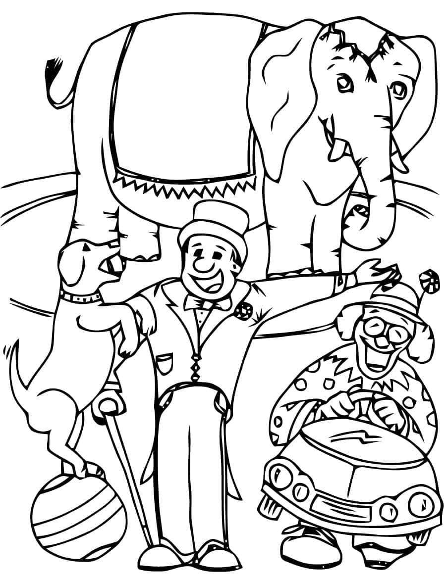 Desenho de Circo 1 para colorir