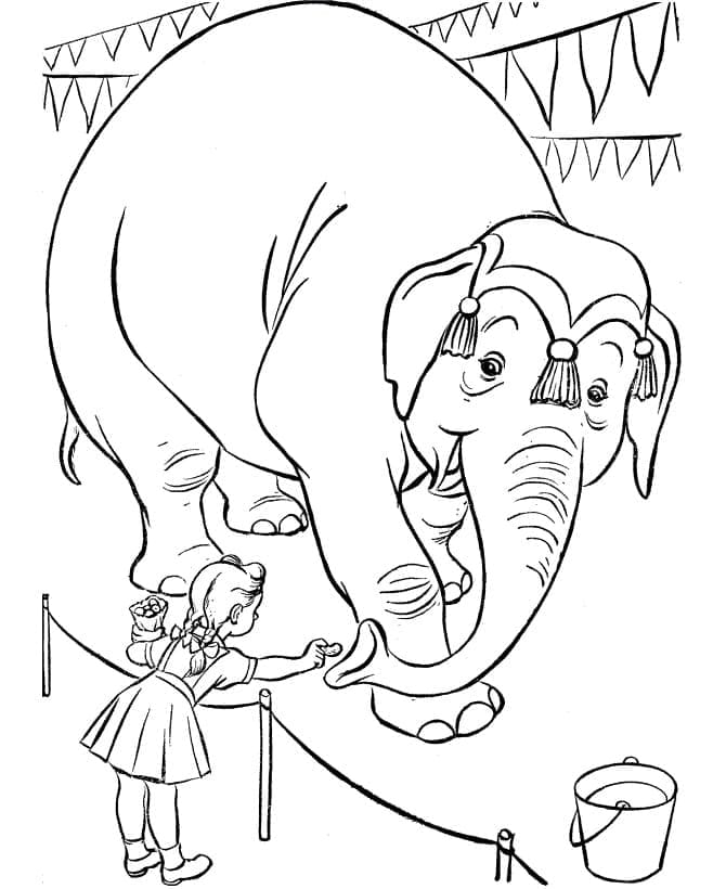 Desenho de Circo 4 para colorir