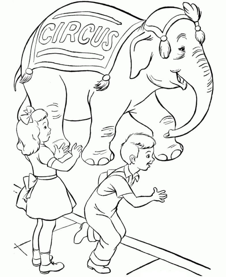 Desenho de Circo 5 para colorir