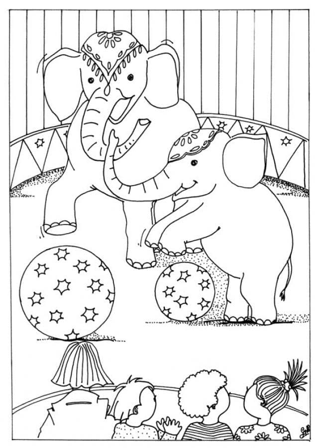 Desenho de Circo 6 para colorir