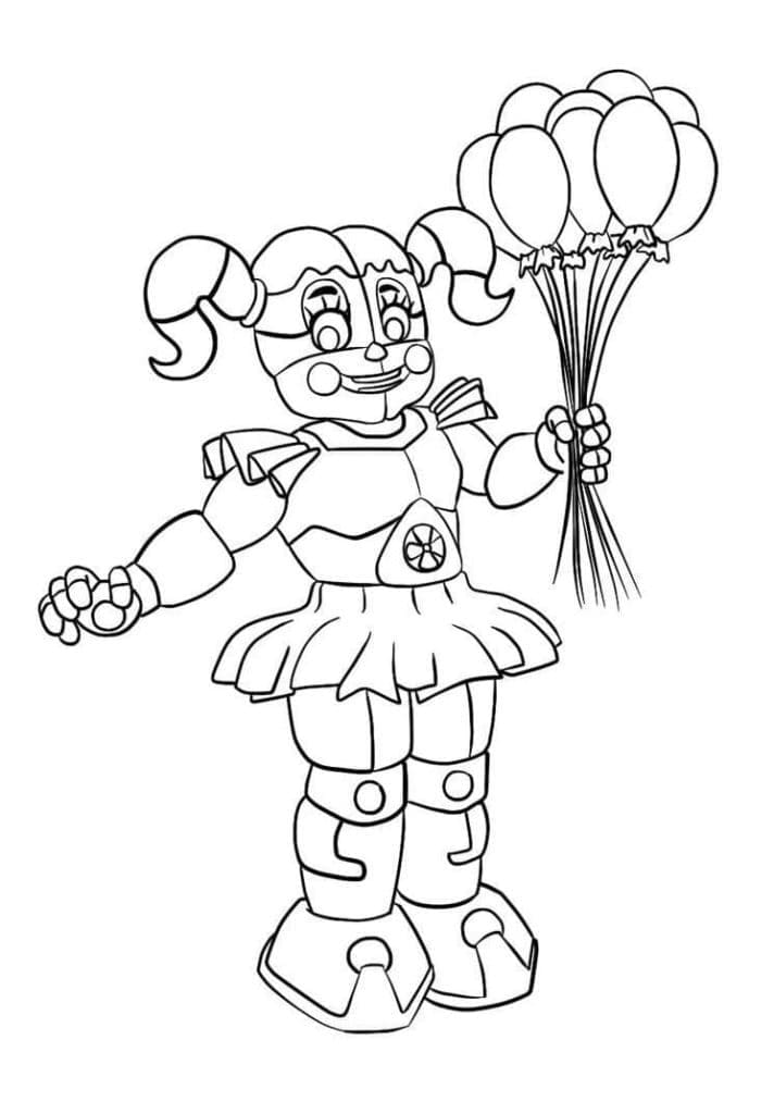 Desenho deCircus Baby de FNAF para colorir