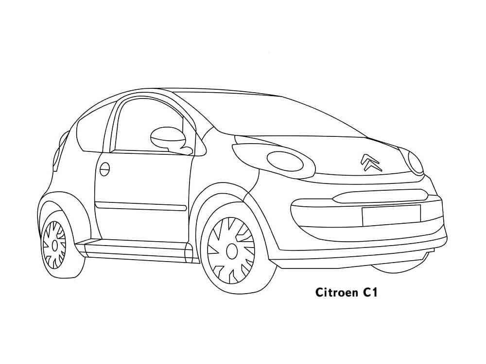 Desenho deCitroen C1 para colorir