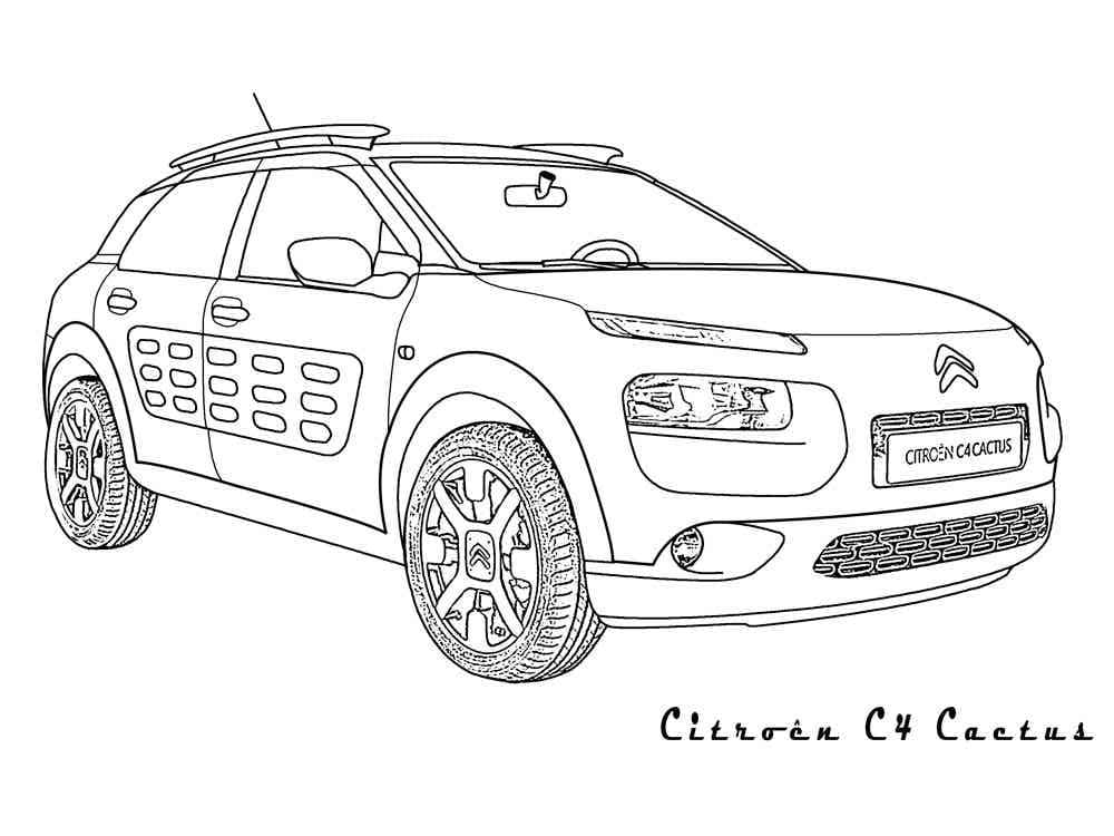 Desenho deCitroen C4 Cactus para colorir